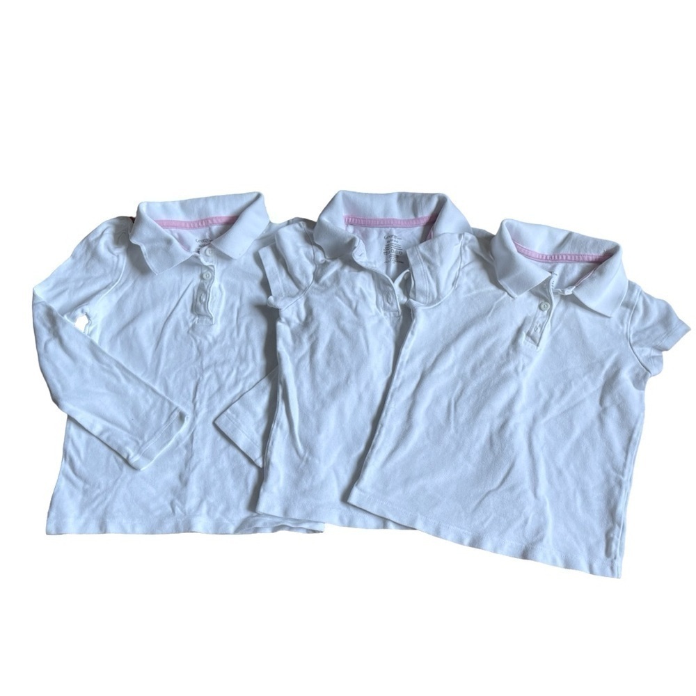George White Uniform Collared T-shirt Set 4-5T/ XS